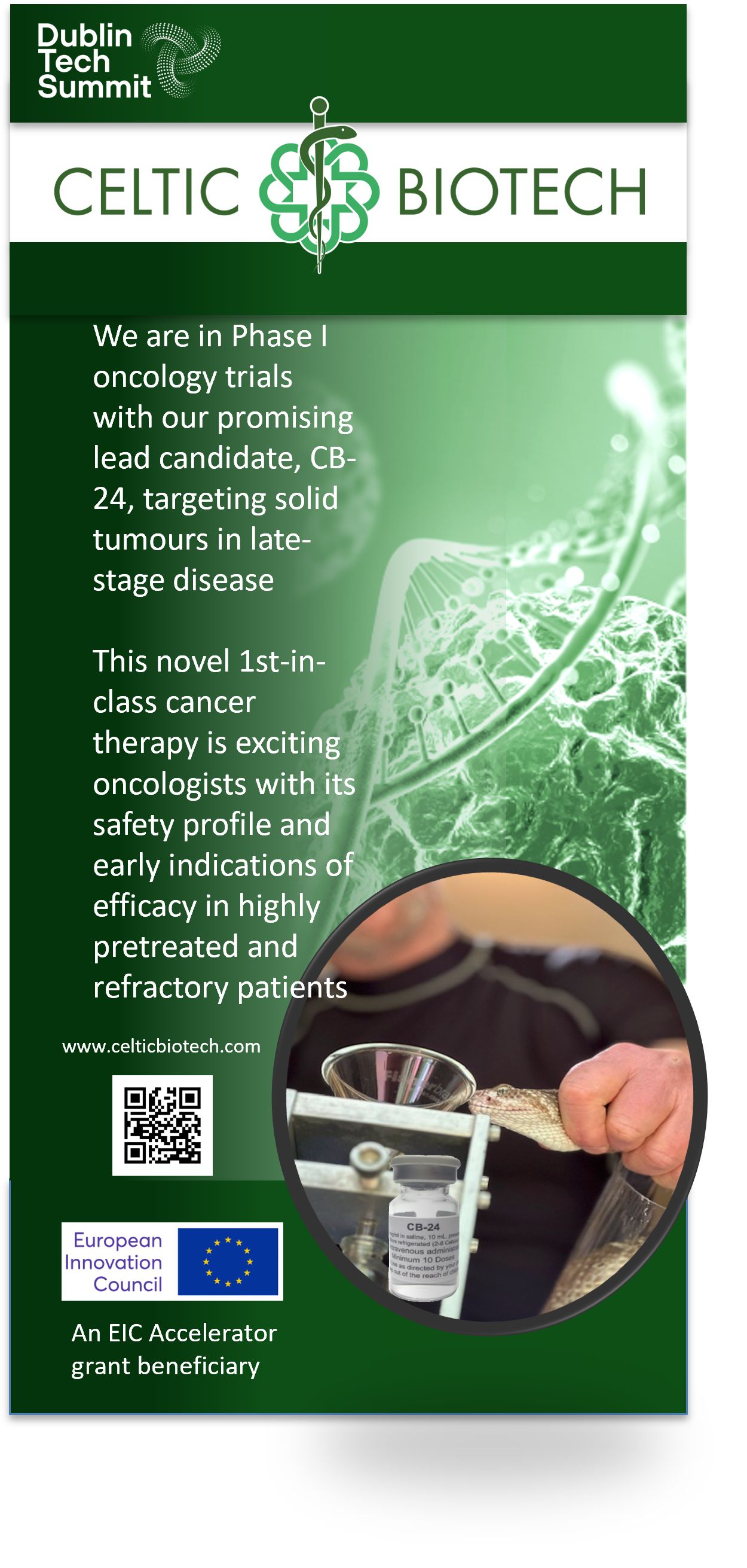 Celtic Biotech selected by European Innovation Council to represent best in EU Deep Tech at Dublin Tech Summit 2025